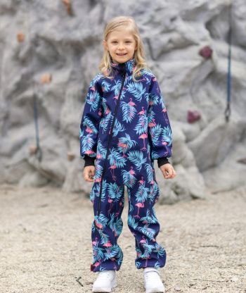 Waterproof Softshell Overall Comfy Flamingo Birds Bodysuit