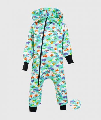 Salopeta bumbac - Onepiece Jersey Jumpsuit Airplanes