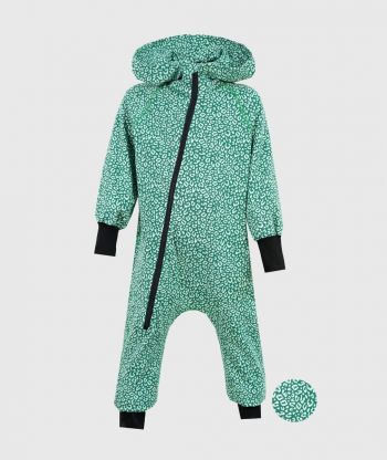 Salopeta bumbac - Onepiece Jersey Jumpsuit Green Animal Print