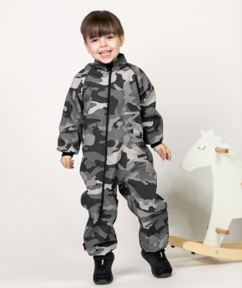 Waterproof Softshell Overall Comfy Grey Military Bodysuit