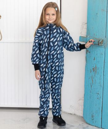 Salopeta bumbac - Thermal French Terry Jumpsuit Sea Lions 