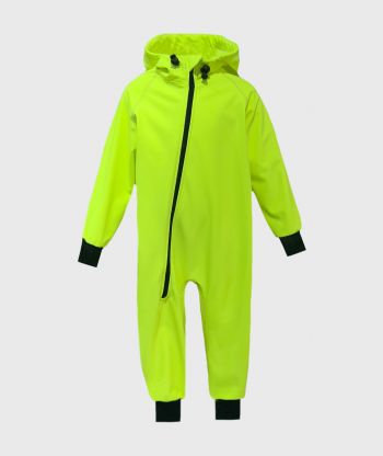 Waterproof Softshell Overall Comfy Neon Lime Jumpsuit